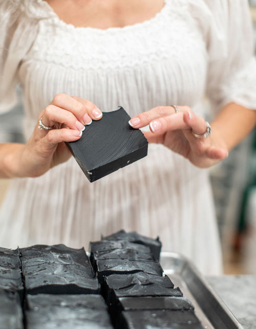 Load image into Gallery viewer, Clarifying Charcoal Bar Handmade Tallow and Goat Milk Soap Bar
