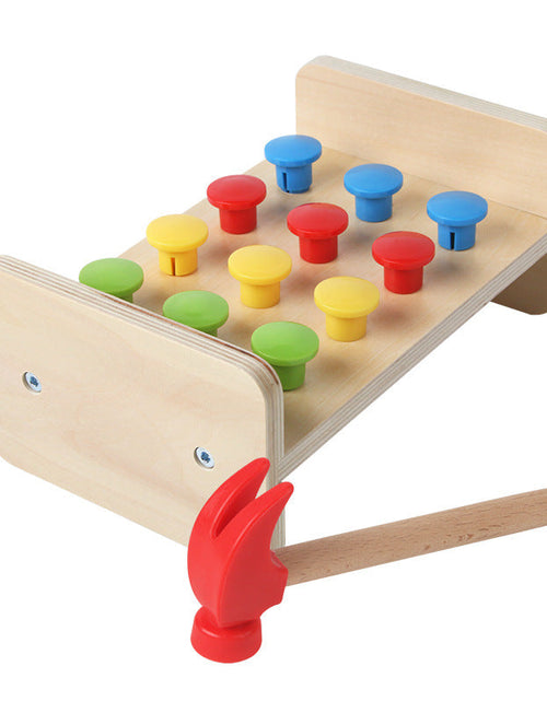 Load image into Gallery viewer, Christmas toy gift 2-in-1 pile driving platform children's puzzle color certification matching fun and creative versatile set of column puzzle toys
