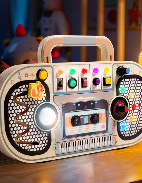 Load image into Gallery viewer, Children's wooden early education toys, switches, circuit recorders, busy boards, enlightenment, hands-on cognition, new LED lights
