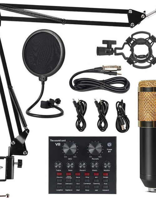 Load image into Gallery viewer, V8 Professional Sound Card Streaming Live Broadcast Podcast Recording Studio Equipment Voice Changer Audio Interface SoundCard
