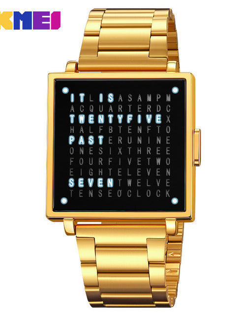 Load image into Gallery viewer, LED steel strip electronic leisure waterproof watch

