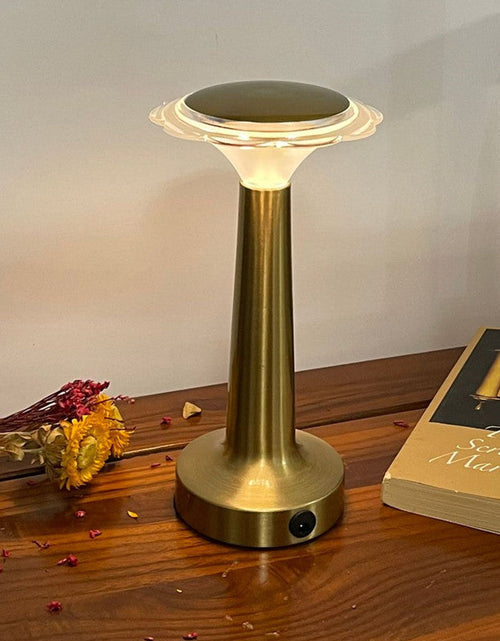 Load image into Gallery viewer, LED Retro Metal Desk Lamp USB Rechargeable Touch Desk Lamp Creative Bedside Night Light
