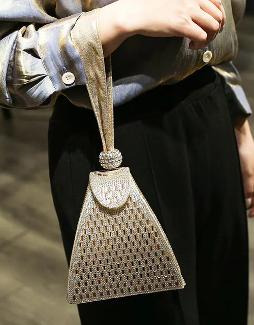 Load image into Gallery viewer, Luxury Diamond Clutch Bag for Women - Evening Purse
