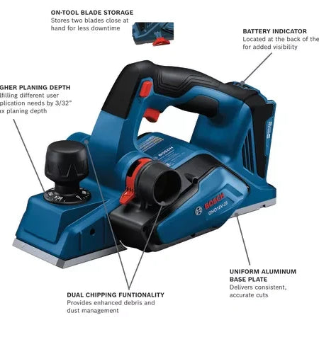 BOSCH GHO18V-26N 18V Brushless Planer