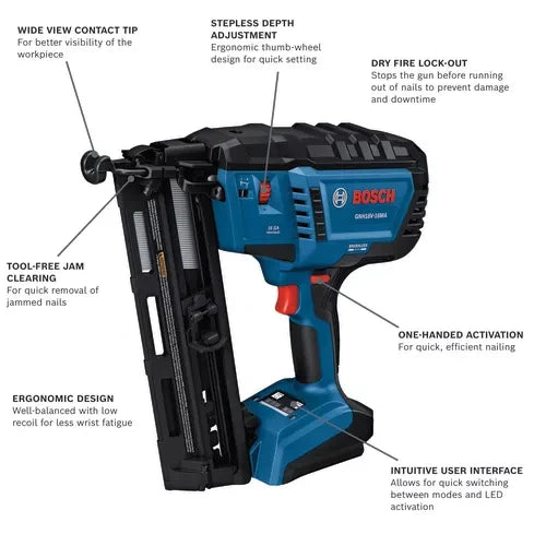 Load image into Gallery viewer, BOSCH GNH18V-16MAN 16-gauge Angled Finish Nail (Bare Tool)
