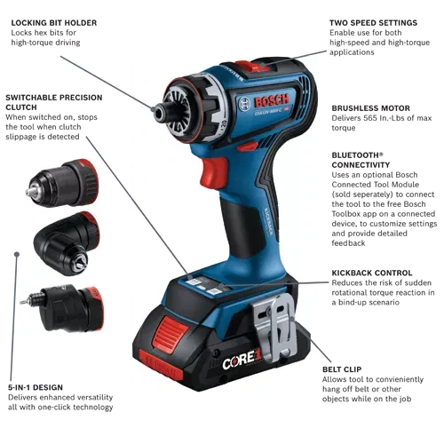 Load image into Gallery viewer, BOSCH GSR18V-800FCB24 18V Drill/Driver with 5-In-1 Flexiclick® System and (2) CORE18V® 4 Ah Advanced Power Battery
