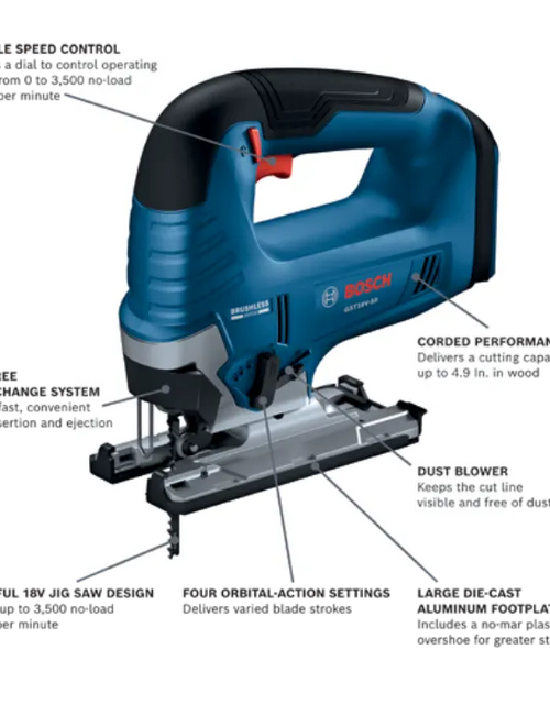 Load image into Gallery viewer, BOSCH GST18V-50N 18V Top-Handle Jig Saw (Bare Tool)
