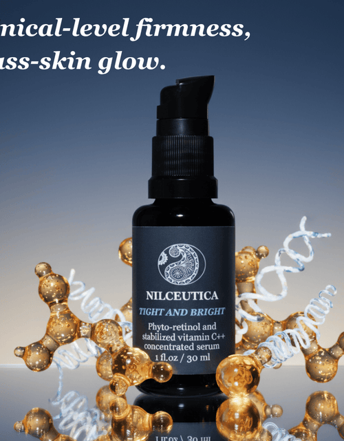 Load image into Gallery viewer, TIGHT AND BRIGHT, an Advanced Gentle Phyto-Retinol and Vitamin C Face Serum, 12 Innovative Technologies, 55% High-Performance Cosmeceuticals
