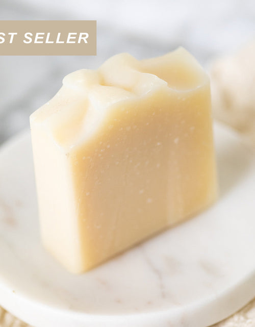 Load image into Gallery viewer, Pure Tallow + Honey Fragrance Free Handmade Tallow and Goat Milk Soap Bar
