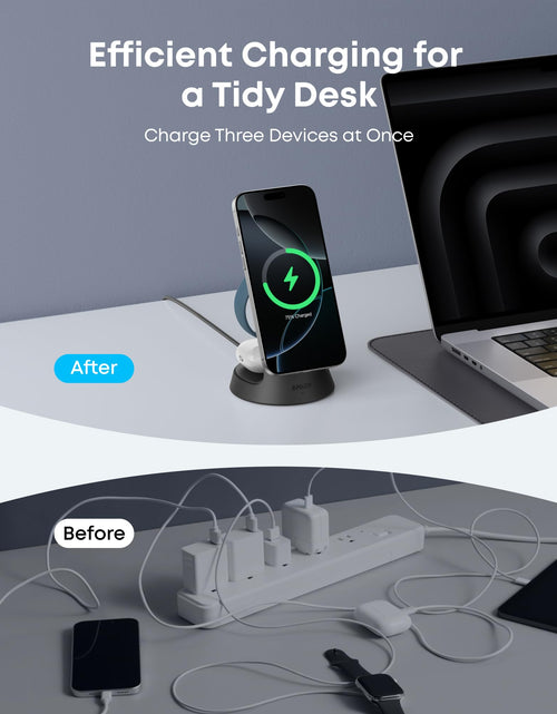 Load image into Gallery viewer, Anker MagGo Wireless Charging Station (3-in-1, Dock Stand)
