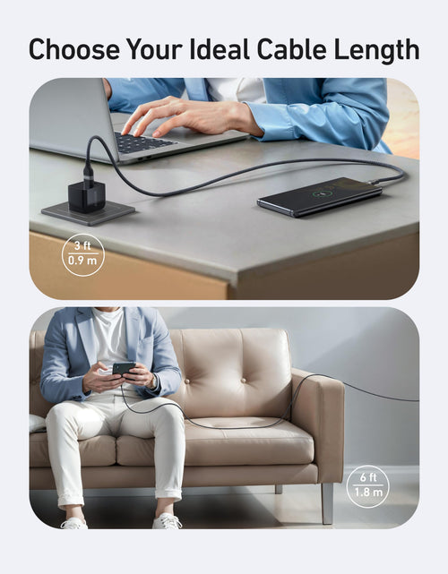 Load image into Gallery viewer, Anker USB-A to USB-C Cable (3 ft/6 ft, Upcycled-Braided)
