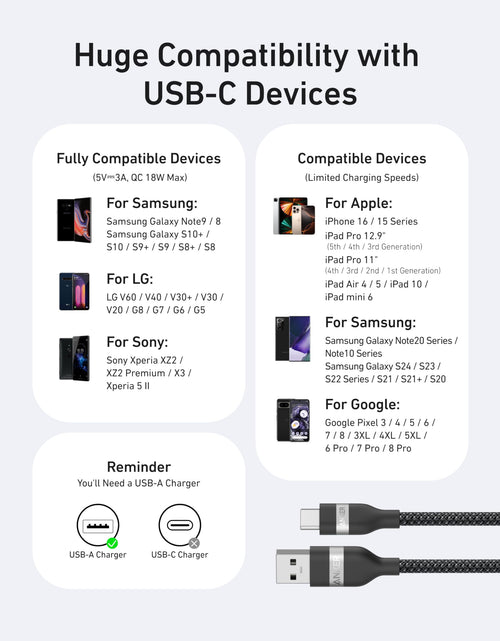 Load image into Gallery viewer, Anker USB-A to USB-C Cable (3 ft/6 ft, Upcycled-Braided)
