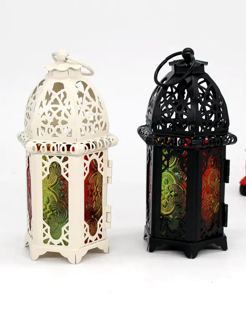Load image into Gallery viewer, Classic Lantern Candle Holder with Iron and Glass
