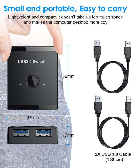 Load image into Gallery viewer, USB 3.0 Bidirectional Switcher Private Mode 2-in-1/1-in-2-in-1/2-in-1 Printer Sharer Distributor

