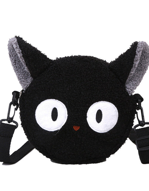 Load image into Gallery viewer, Women's Bag Autumn/Winter New Cute Doll Women's Shoulder Bag Fashionable and Stylish Crossbody Plush Small Round Bag Student Bag
