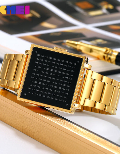Load image into Gallery viewer, LED steel strip electronic leisure waterproof watch
