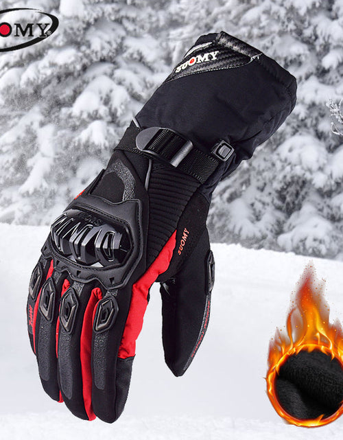 Load image into Gallery viewer, Motorcycle waterproof, windproof, warm winter touch-screen motorcycle riding gloves hand guards anti-fall thick long gloves
