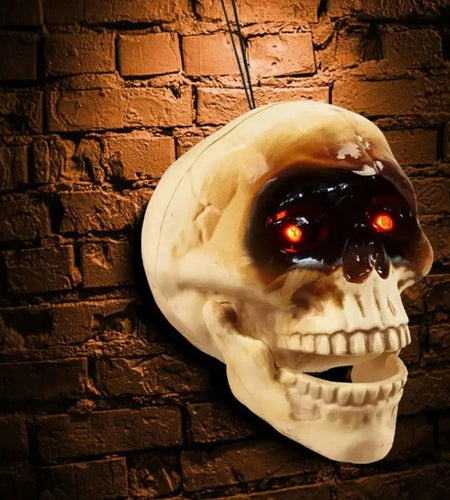 Spooky Skull Heads Halloween Decor Skull Heads With Motion Sensor Halloween Decorations Scary Sound Spooky Decoration