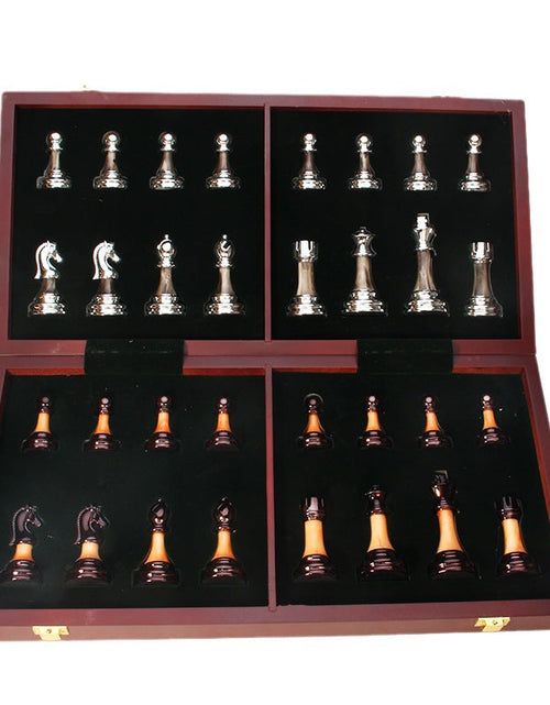 Load image into Gallery viewer, International Chess Metal Acrylic Imitation Jade Set Gift Chess Board Chess Table Western Chess Chess Pieces
