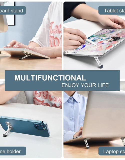 Load image into Gallery viewer, Laptop and tablet support suspended elevated ultra-thin folding lifting and cooling bracket
