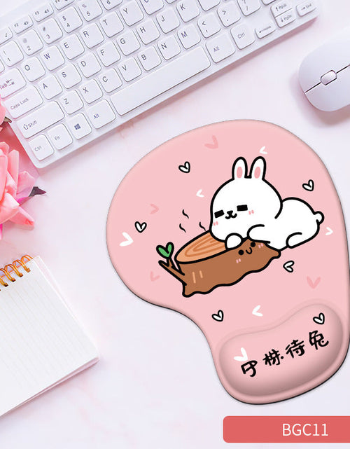 Load image into Gallery viewer, Silicone wrist mouse pad female comfortable computer soft non-slip hand rest pad thick non-slip wrist rest cute game pad
