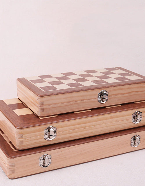 Load image into Gallery viewer, Magnetic Chess Folding Solid Wood Double Queen Set Chessboard Adult Board Game Children's Puzzle Toy
