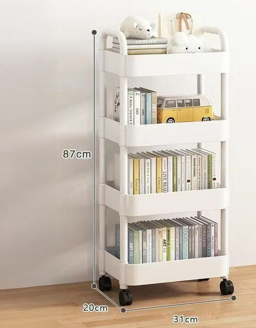 Load image into Gallery viewer, Multi-Layer Wheeled Utility Cart (for home, kitchen, bathroom storage: snacks, books)
