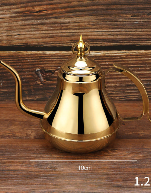 Load image into Gallery viewer, 1.2/1.8L Latin Pot Stainless Steel Tea Pot with Tea Strainer Teapot Coffee Pot Induction Cooker Kettle Teaware Sets

