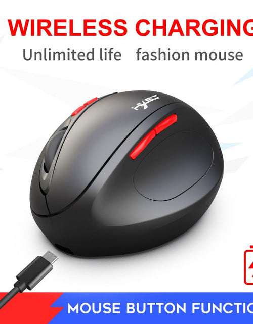 Load image into Gallery viewer, 2.4G wireless mouse rechargeable vertical mouse with 7 buttons ergonomic design
