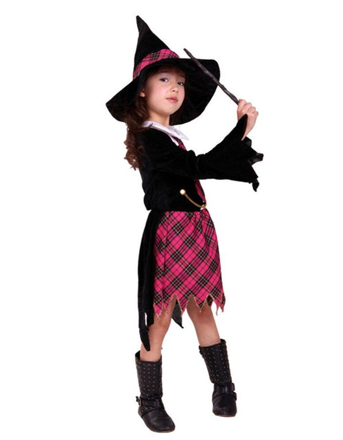 Load image into Gallery viewer, Children Girls Witch Halloween Costume Cosplay Outfit Sz 5-9 years
