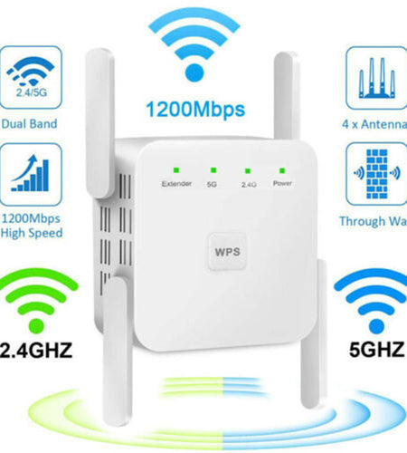 AC1200M dual band repeater wireless signal amplifier 5G high-power extender wifi repeater