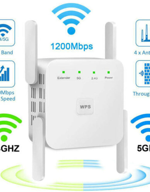 Load image into Gallery viewer, AC1200M dual band repeater wireless signal amplifier 5G high-power extender wifi repeater
