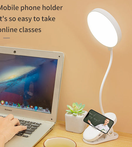 Clip Desk Lamp Study With Student Dormitory Home Eye Protection Lamp Desk LED Rechargeable Bedroom Bedside Lamp