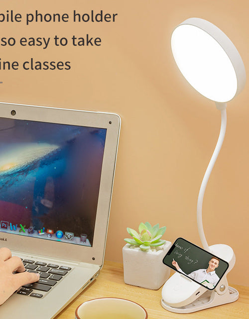 Load image into Gallery viewer, Clip Desk Lamp Study With Student Dormitory Home Eye Protection Lamp Desk LED Rechargeable Bedroom Bedside Lamp
