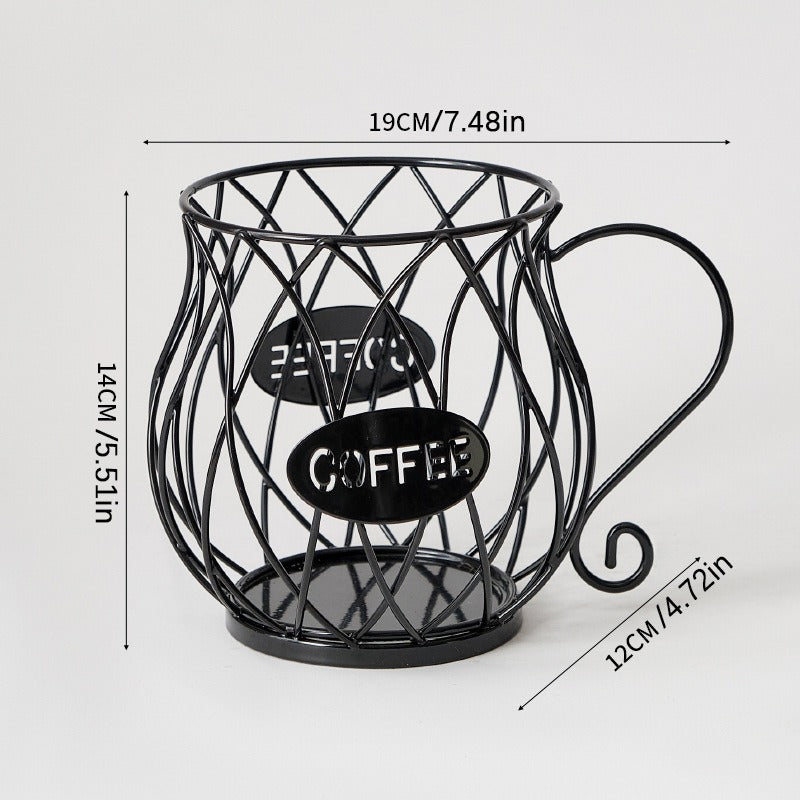 Large Capacity Metal Coffee Capsule Holder | Organizer & Dispenser for Nespresso, Keurig Capsules