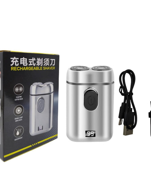 Load image into Gallery viewer, Shaver Travel Car Wash Shaver Double Head Portable Charging Floating Beard Knife
