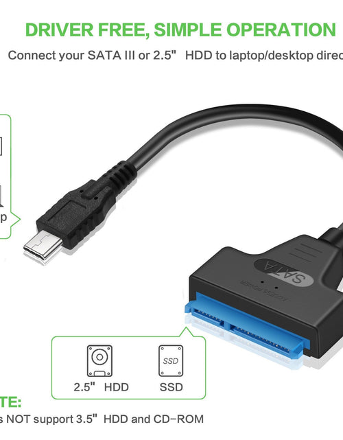 Load image into Gallery viewer, Type-C to SATA 2.5-inch portable hard drive converter with easy drive cable
