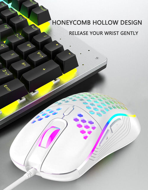 Load image into Gallery viewer, 2.4G Wireless Cave Mouse Lightweight Gaming Mouse with Luminous 7 Color Breathing Light Computer Accessories
