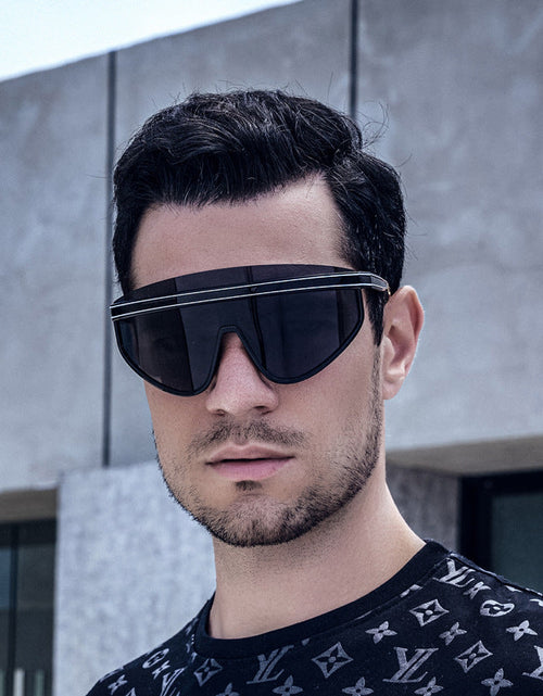 Load image into Gallery viewer, Personalized Large Frame One-Piece Lens Sunscreen Sunglasses For Women High Sense Windproof Ins Sunglasses
