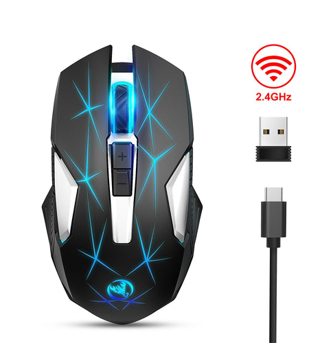 Wireless 2.4G Mouse, Home Office Business Laptop, 7-Color Colorful Backlight Mouse