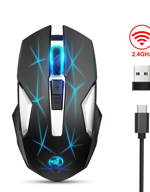 Load image into Gallery viewer, Wireless 2.4G Mouse, Home Office Business Laptop, 7-Color Colorful Backlight Mouse
