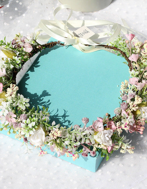 Load image into Gallery viewer, Ancient style girl Hanfu headwear simulation full sky star small floral headband forest princess bridal wreath

