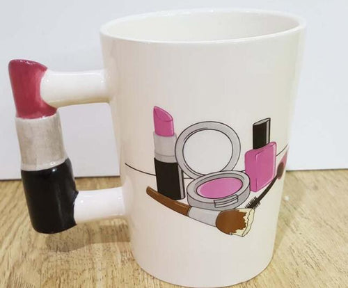 Load image into Gallery viewer, Creative Ceramic Mugs Girl Tools Beauty Kit Specials Nail Polish Handle Tea Coffee Mug Cup Personalized Mugs

