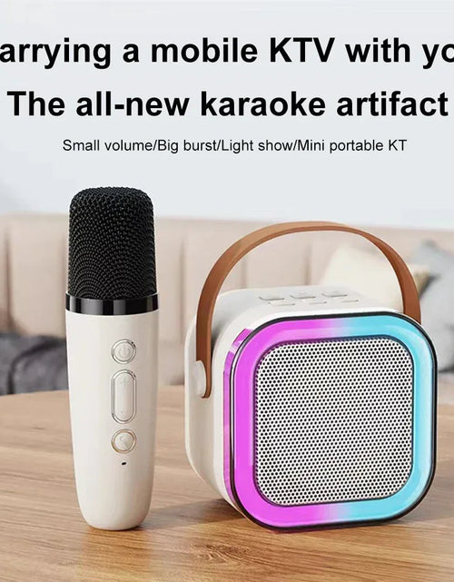Load image into Gallery viewer, K12 Wireless Microphone Karaoke Machine Bluetooth Speaker KTV HIFI Stereo Sound RGB Colorful LED Lights For Outdoor Home Party
