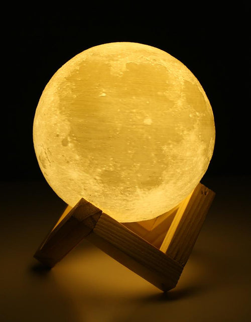 Load image into Gallery viewer, Rechargeable 3D Print Moon Lamp 2 Color Change Touch Switch Bedroom Bookcase
