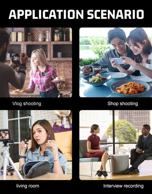 Load image into Gallery viewer, One to two wireless lavalier microphone intelligent noise reduction receiver microphone clip wireless microphone
