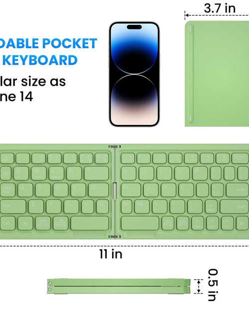 Load image into Gallery viewer, Ultra slim folding portable charging dual-mode Bluetooth keyboard with one click connection
