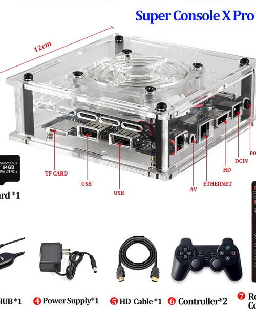 Load image into Gallery viewer, Retro mini video game console with dual systems of PSP/N64 for TV

