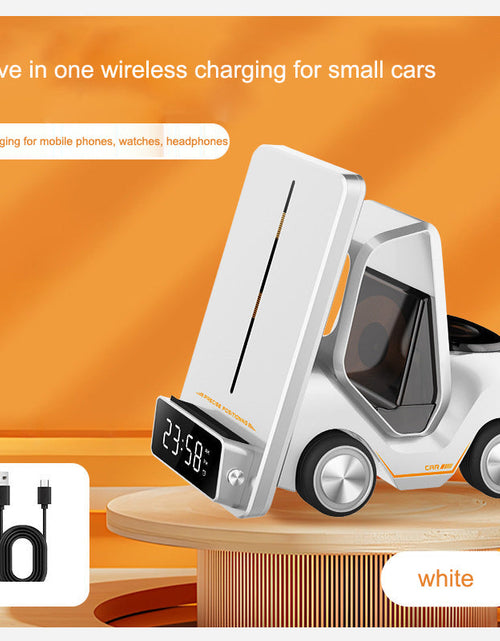 Load image into Gallery viewer, Wireless Chaarger Stand 5 In 1 Alarm Clock For IPhone 15 14 13 12 Pro Max 8 X XS XR iWatch 8 7 6 5 Airpods Fast Charging Station

