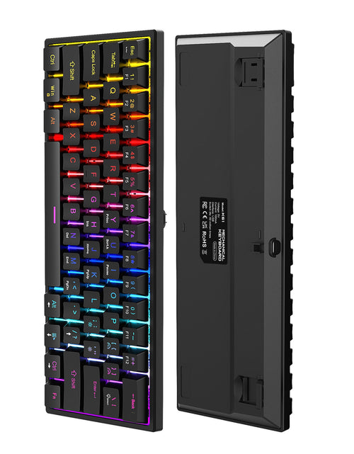 Load image into Gallery viewer, Plug in mechanical keyboard with blue shaft and 61 keys, mini portable wired detachable mechanical keyboard for esports
